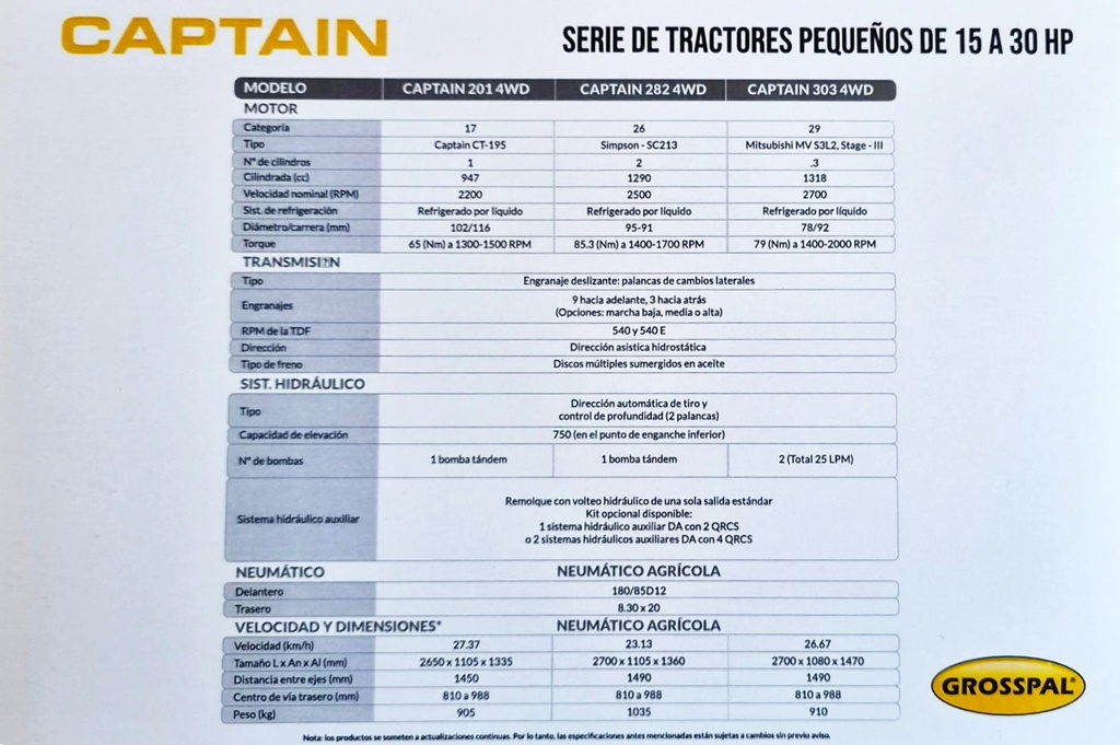 Tractor Captain 303 4wd